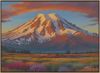 Crimson Clouds Over the Valley - Stretched Canvas, Poster or Fine Art Print I Heart Wall Art