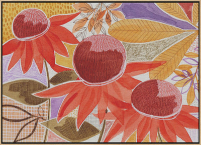 Layered Botanical Watercolour - Stretched Canvas, Poster or Fine Art Print I Heart Wall Art