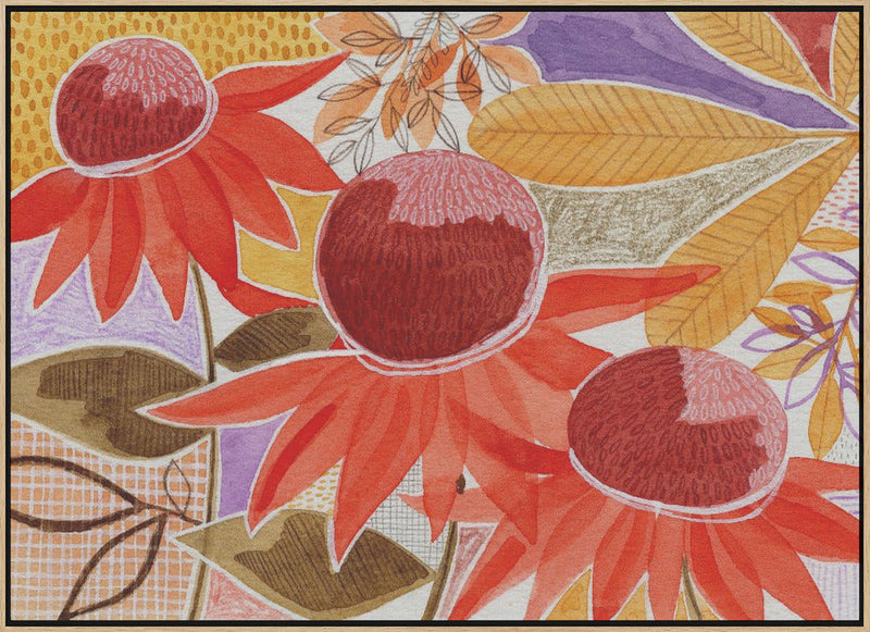 Layered Botanical Watercolour - Stretched Canvas, Poster or Fine Art Print I Heart Wall Art