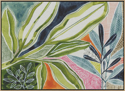 Layered Botanical Watercolour - Stretched Canvas, Poster or Fine Art Print I Heart Wall Art