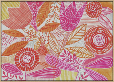 Layered Botanical Watercolour - Stretched Canvas, Poster or Fine Art Print I Heart Wall Art