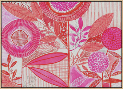 Layered Botanical Watercolour - Stretched Canvas, Poster or Fine Art Print I Heart Wall Art