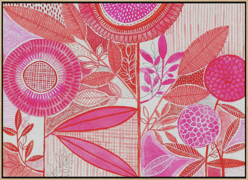 Layered Botanical Watercolour - Stretched Canvas, Poster or Fine Art Print I Heart Wall Art