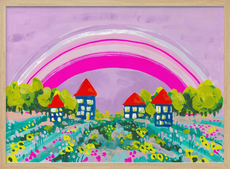 Opera Rose Rainbow - Stretched Canvas, Poster or Fine Art Print I Heart Wall Art