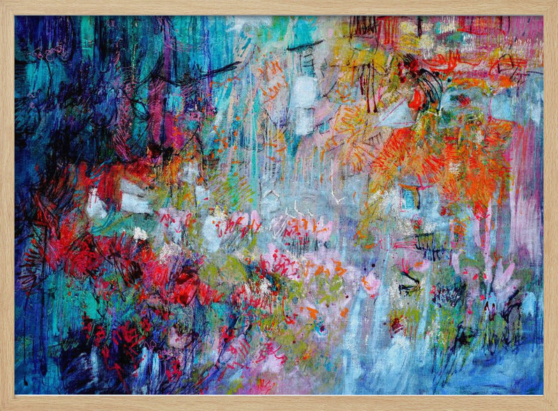 Chaotic Bloomscape - Stretched Canvas, Poster or Fine Art Print I Heart Wall Art