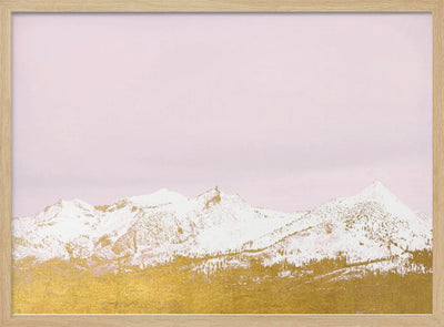 Gold Mountains - Stretched Canvas, Poster or Fine Art Print I Heart Wall Art