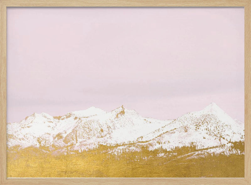Gold Mountains - Stretched Canvas, Poster or Fine Art Print I Heart Wall Art