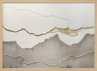 Metallic landscape nº5 - Stretched Canvas, Poster or Fine Art Print I Heart Wall Art