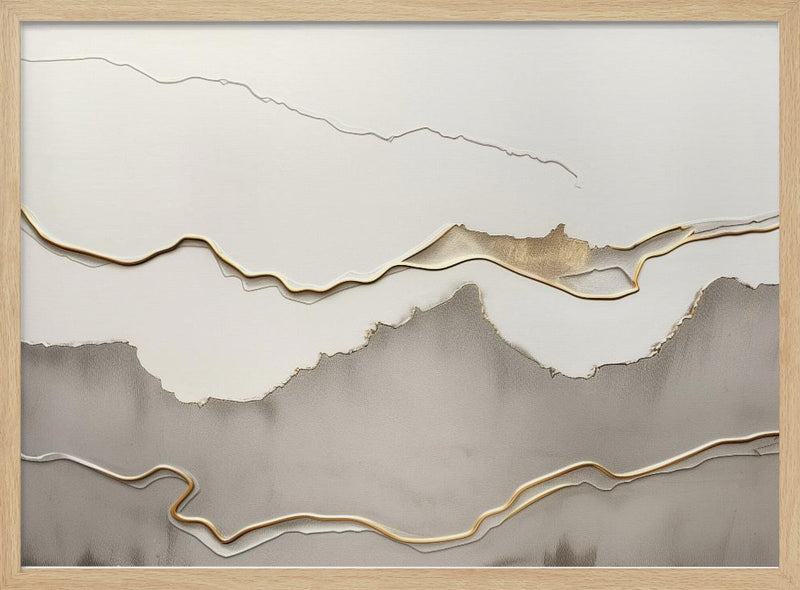 Metallic landscape nº5 - Stretched Canvas, Poster or Fine Art Print I Heart Wall Art