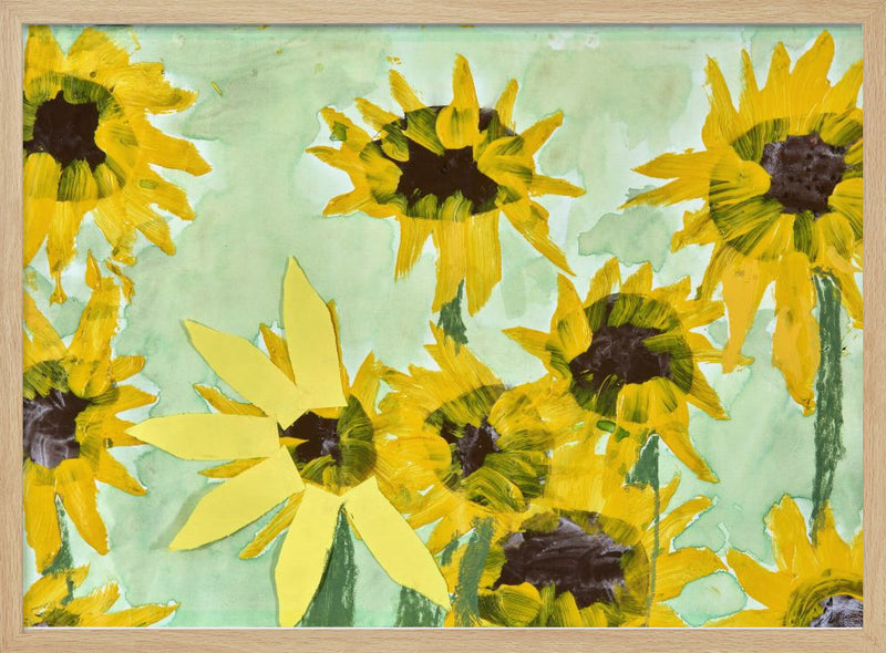 Sunflowers By James Hefer - Stretched Canvas, Poster or Fine Art Print I Heart Wall Art