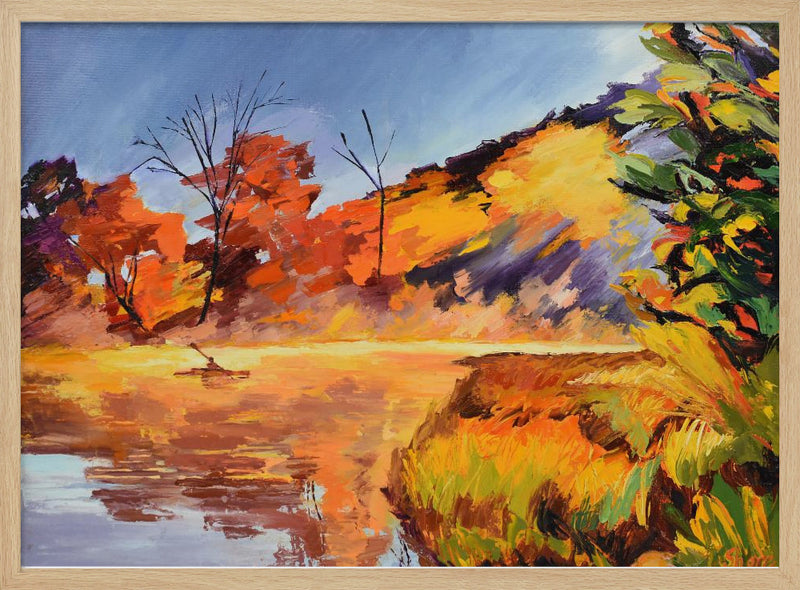 Kayak and Orangetrees - Stretched Canvas, Poster or Fine Art Print I Heart Wall Art