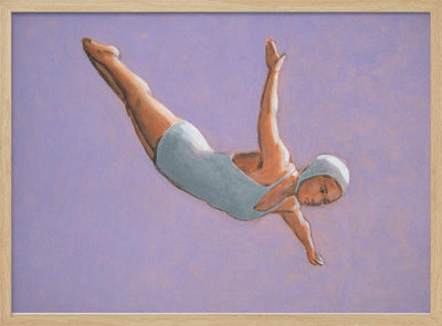 Lavender Diver - Stretched Canvas, Poster or Fine Art Print I Heart Wall Art