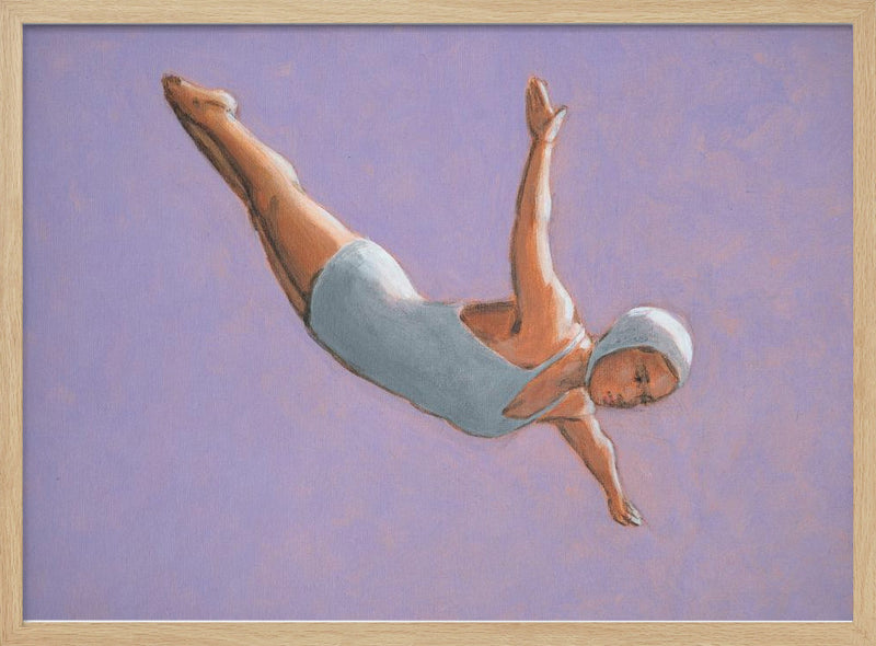 Lavender Diver - Stretched Canvas, Poster or Fine Art Print I Heart Wall Art