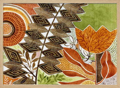 Layered Botanical Watercolour - Stretched Canvas, Poster or Fine Art Print I Heart Wall Art