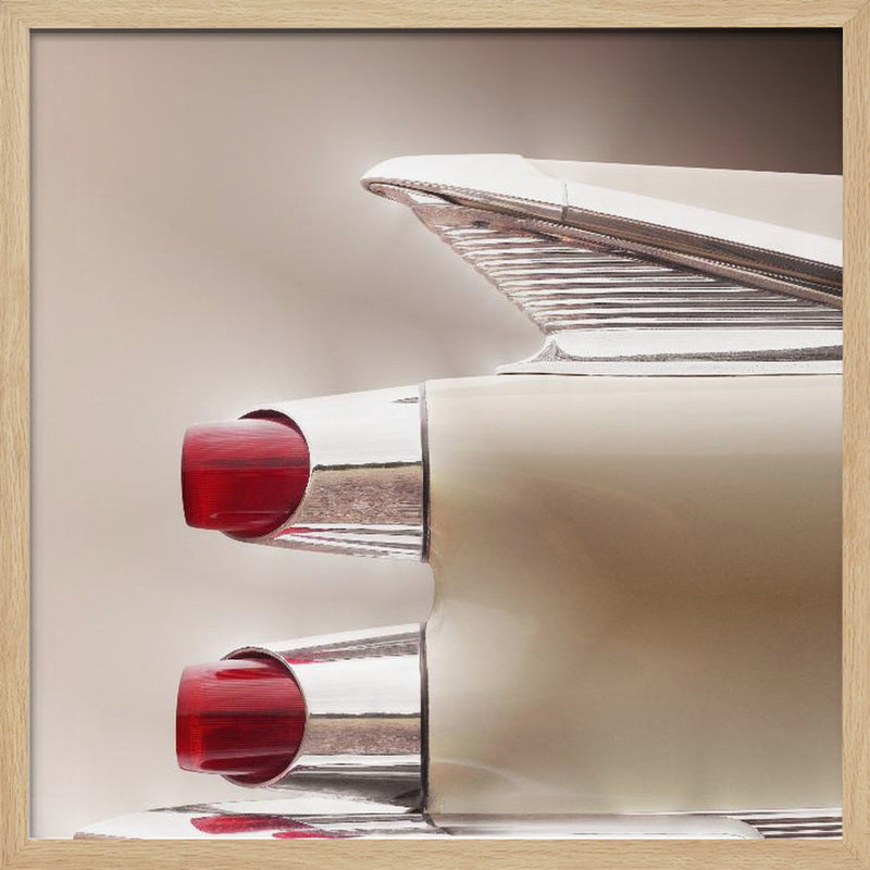 American classic car Custom Royal 1959 tail fin - Square Stretched Canvas, Poster or Fine Art Print I Heart Wall Art