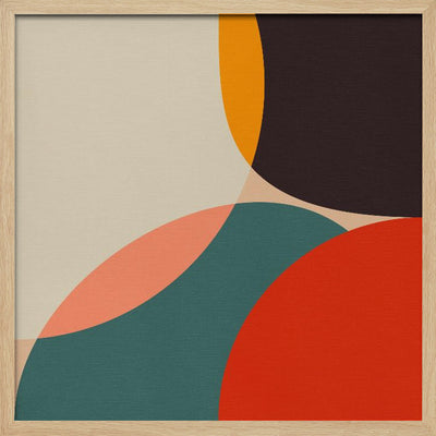 Bauhaus Modern Bold 4 - Square Stretched Canvas, Poster or Fine Art Print I Heart Wall Art