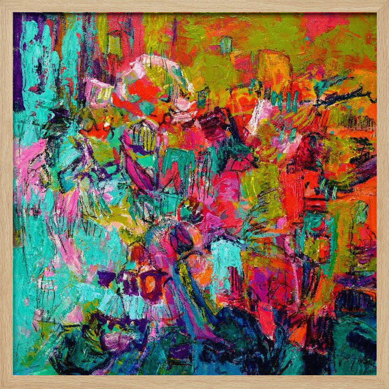 From My Garden Window - Square Stretched Canvas, Poster or Fine Art Print I Heart Wall Art