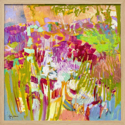 Df008singing - Square Stretched Canvas, Poster or Fine Art Print I Heart Wall Art