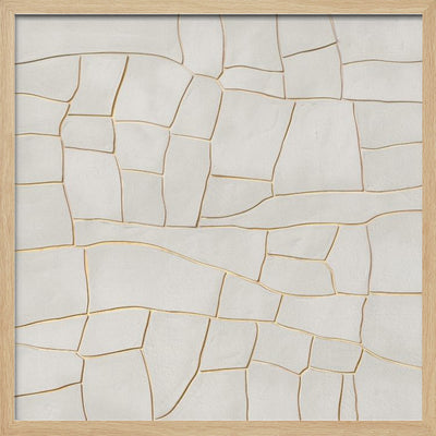 Golden crack A - Square Stretched Canvas, Poster or Fine Art Print I Heart Wall Art