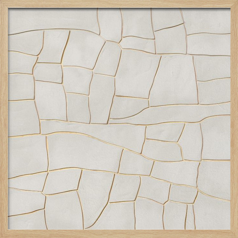 Golden crack A - Square Stretched Canvas, Poster or Fine Art Print I Heart Wall Art