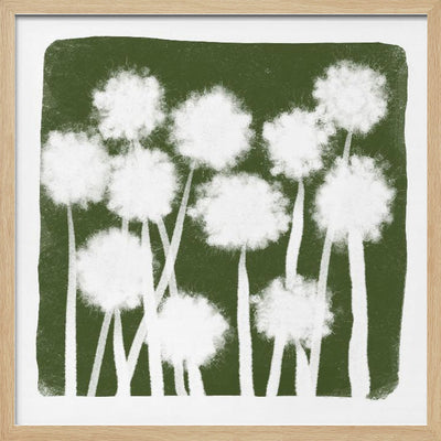 Green Abstract - Square Stretched Canvas, Poster or Fine Art Print I Heart Wall Art