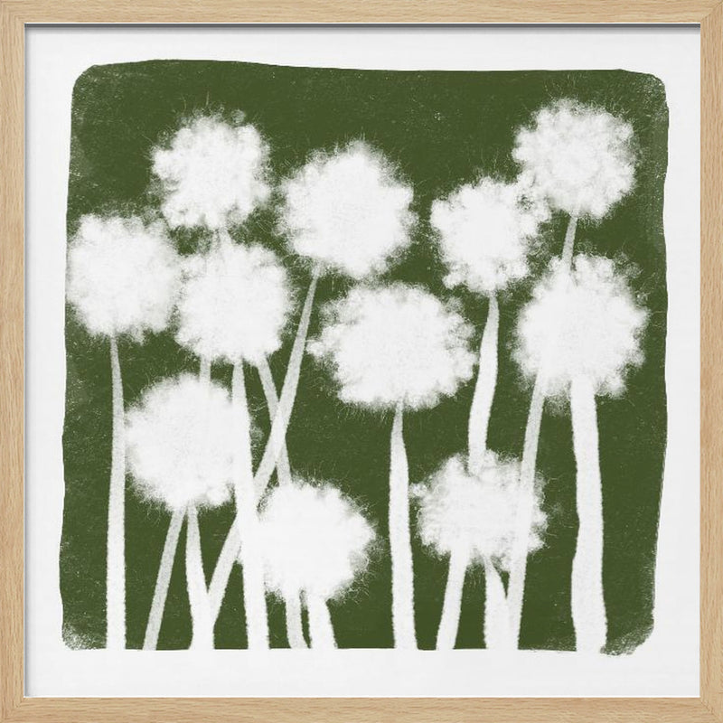 Green Abstract - Square Stretched Canvas, Poster or Fine Art Print I Heart Wall Art