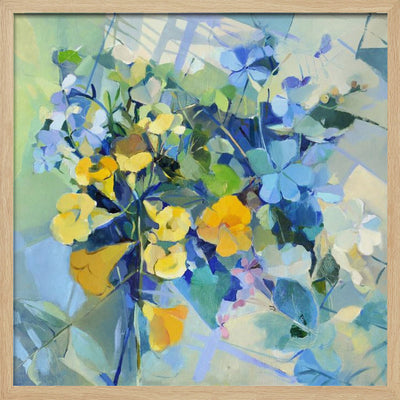 Wellow Oil Canvas  100 100  2011 - Square Stretched Canvas, Poster or Fine Art Print I Heart Wall Art