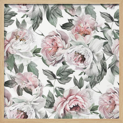 Watercolor Botany Floral Art 7 - Square Stretched Canvas, Poster or Fine Art Print I Heart Wall Art