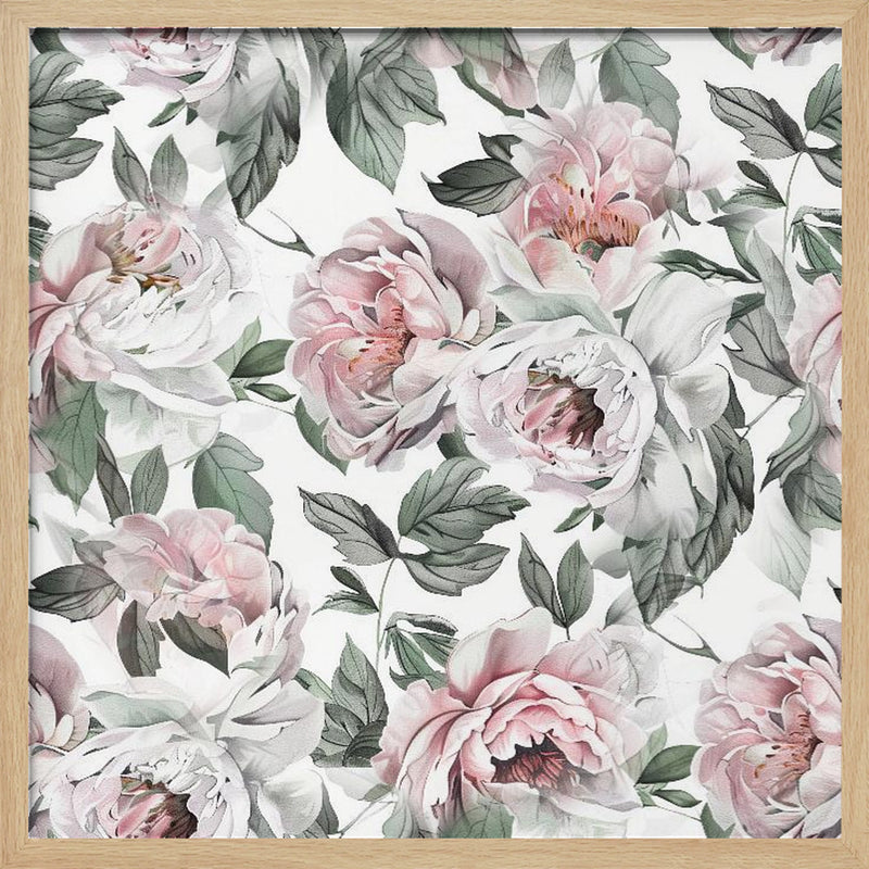 Watercolor Botany Floral Art 7 - Square Stretched Canvas, Poster or Fine Art Print I Heart Wall Art