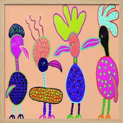 Chatter Boxes - Square Stretched Canvas, Poster or Fine Art Print I Heart Wall Art