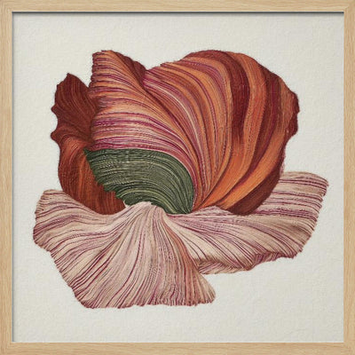 Floral lines I - Square Stretched Canvas, Poster or Fine Art Print I Heart Wall Art