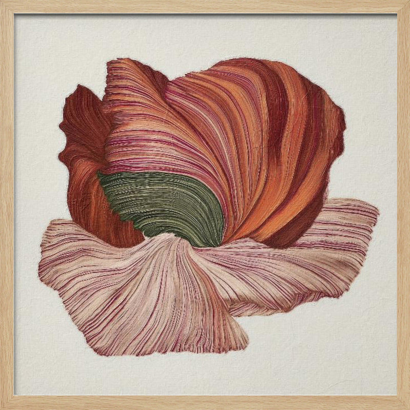 Floral lines I - Square Stretched Canvas, Poster or Fine Art Print I Heart Wall Art