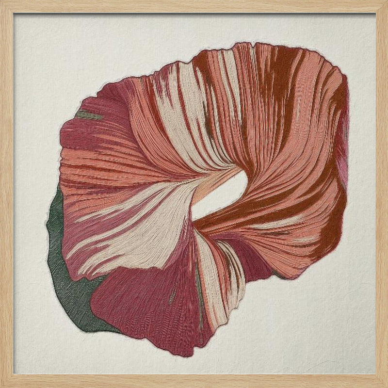 Floral Lines II - Square Stretched Canvas, Poster or Fine Art Print I Heart Wall Art