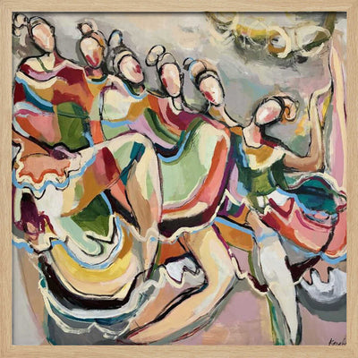 “Cancan” - Square Stretched Canvas, Poster or Fine Art Print