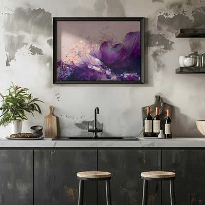 Purple Wild Flowers - Stretched Canvas, Poster or Fine Art Print I Heart Wall Art