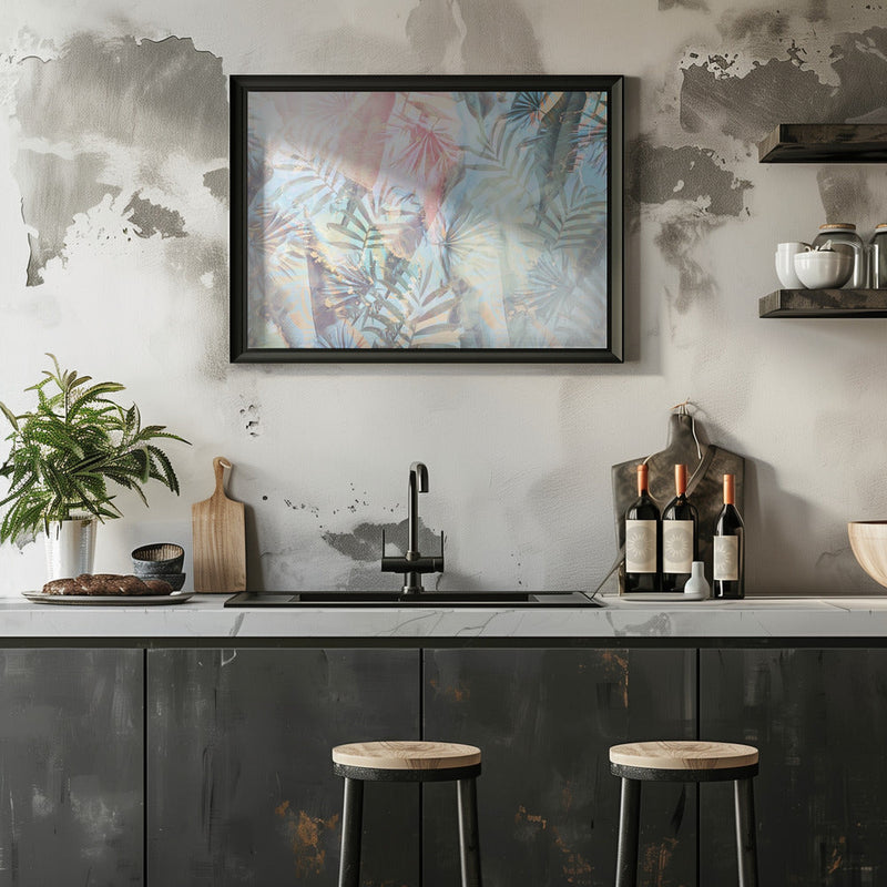 Ombre090floral - Stretched Canvas, Poster or Fine Art Print I Heart Wall Art