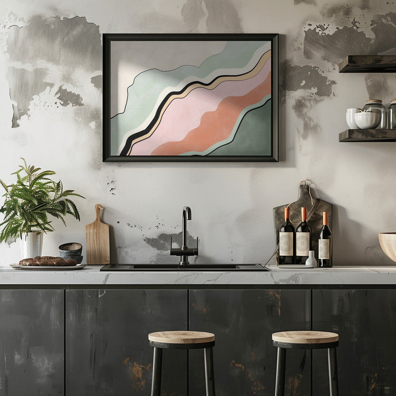 Flowing Horizons - Stretched Canvas, Poster or Fine Art Print I Heart Wall Art