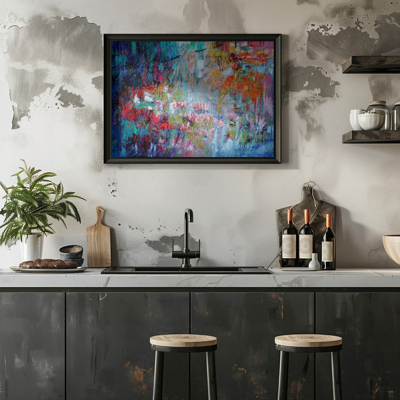 Chaotic Bloomscape - Stretched Canvas, Poster or Fine Art Print I Heart Wall Art