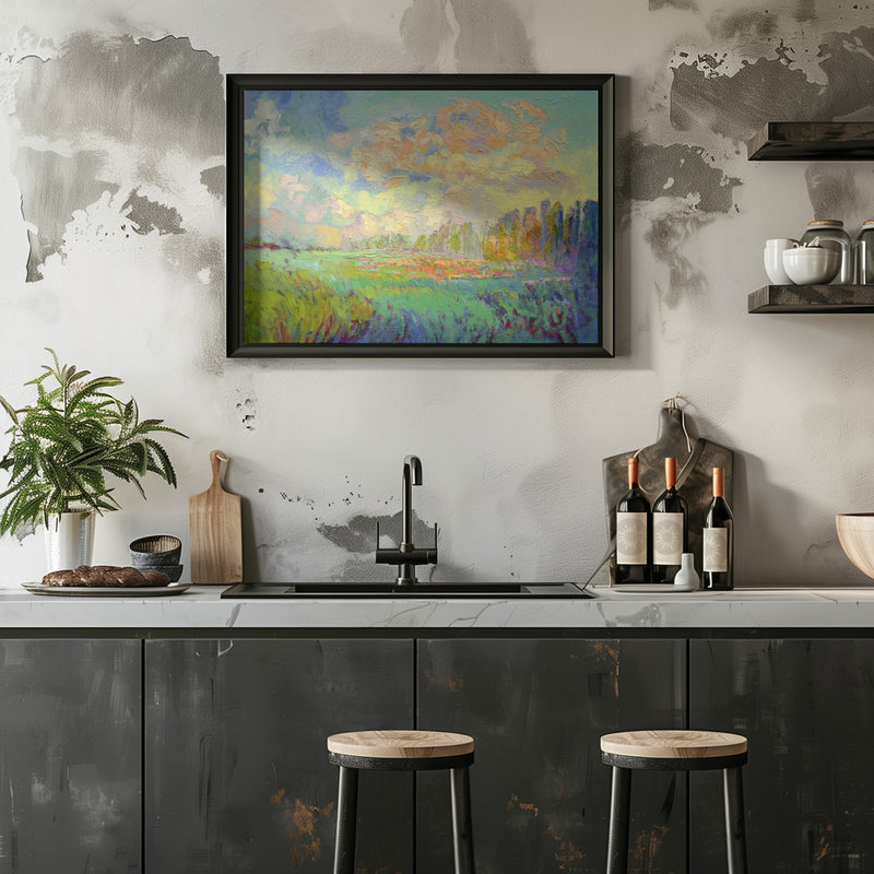 Df1511mydreamrisingbeautifulnewday - Stretched Canvas, Poster or Fine Art Print I Heart Wall Art