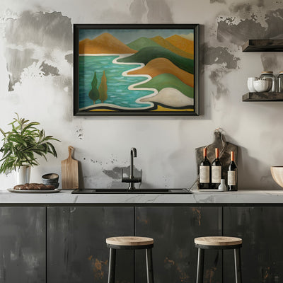 Winding Coast - Stretched Canvas, Poster or Fine Art Print I Heart Wall Art