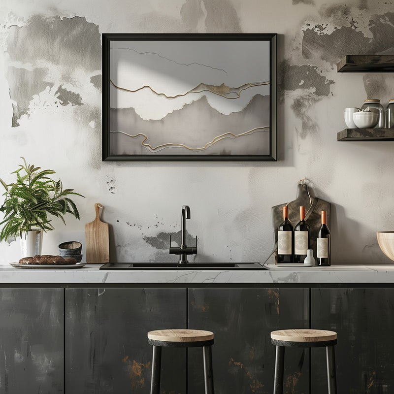 Metallic landscape nº5 - Stretched Canvas, Poster or Fine Art Print I Heart Wall Art