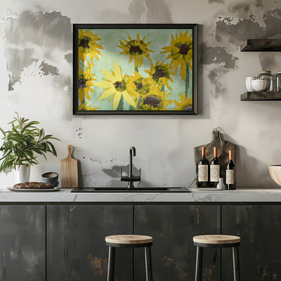 Sunflowers By James Hefer - Stretched Canvas, Poster or Fine Art Print I Heart Wall Art