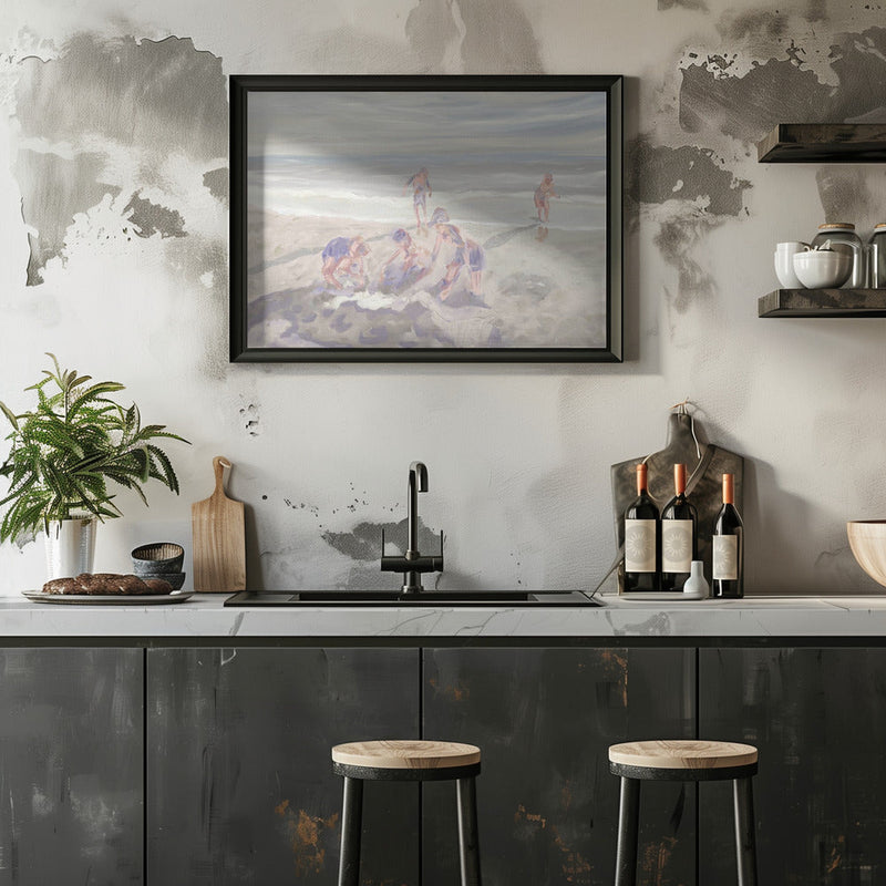 Cuzzies at the Beach, Hermanus, South Africa - Stretched Canvas, Poster or Fine Art Print I Heart Wall Art