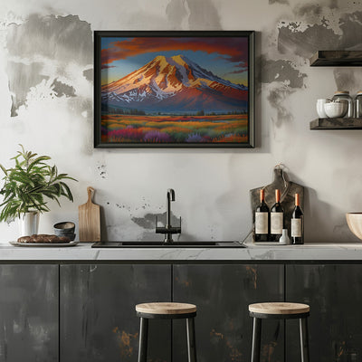 Crimson Clouds Over the Valley - Stretched Canvas, Poster or Fine Art Print I Heart Wall Art