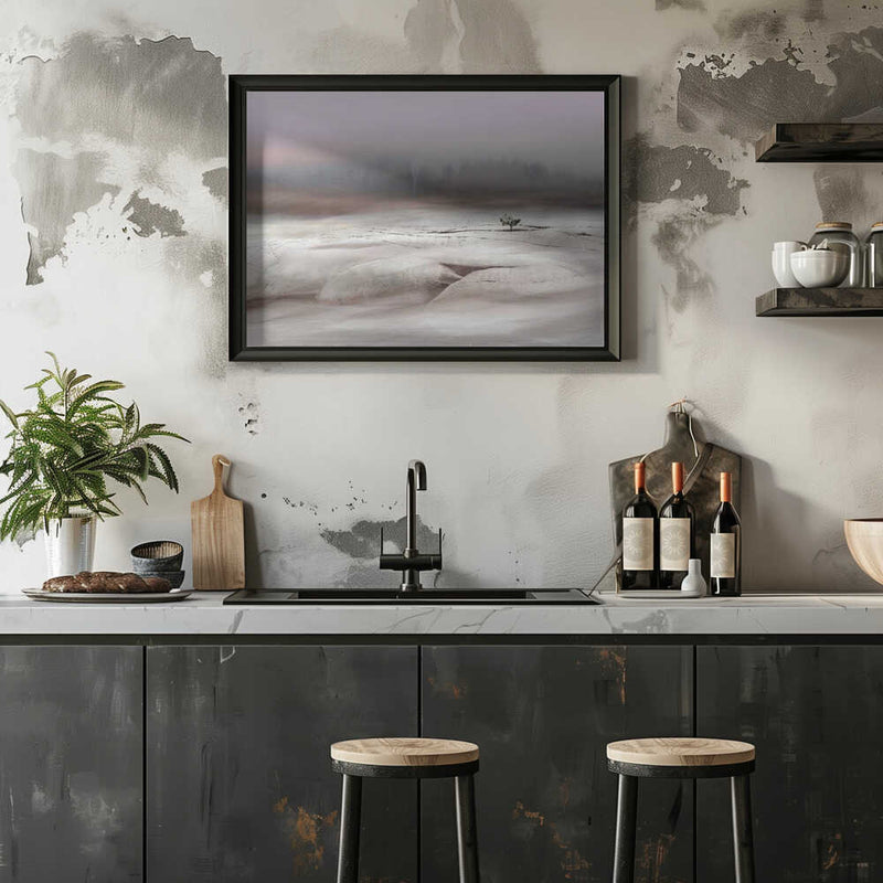 Solitude in White - Stretched Canvas, Poster or Fine Art Print