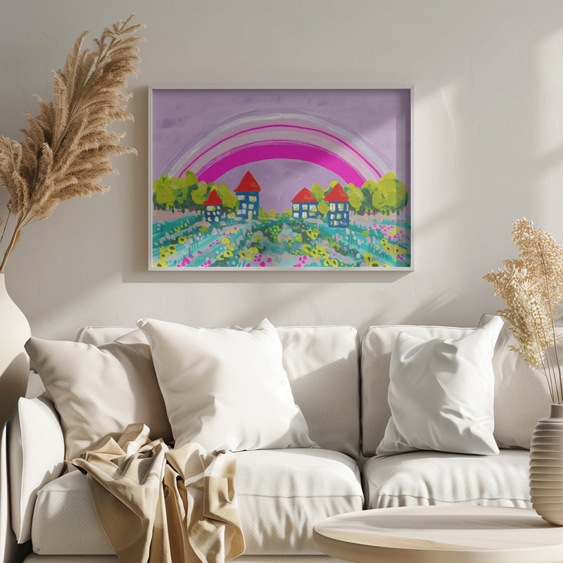 Opera Rose Rainbow - Stretched Canvas, Poster or Fine Art Print I Heart Wall Art