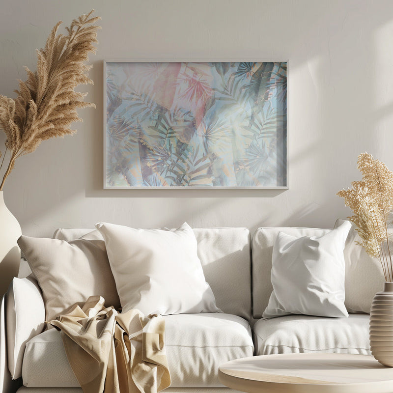 Ombre090floral - Stretched Canvas, Poster or Fine Art Print I Heart Wall Art