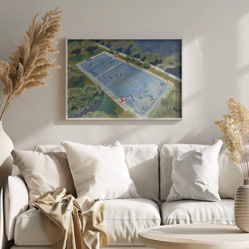 Pool Print - Stretched Canvas, Poster or Fine Art Print I Heart Wall Art