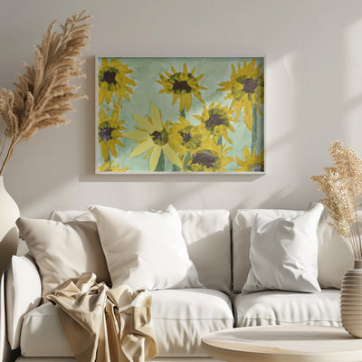 Sunflowers By James Hefer - Stretched Canvas, Poster or Fine Art Print I Heart Wall Art