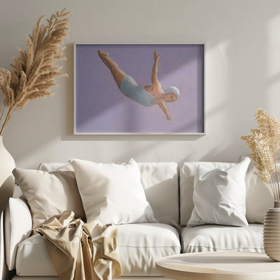 Lavender Diver - Stretched Canvas, Poster or Fine Art Print I Heart Wall Art